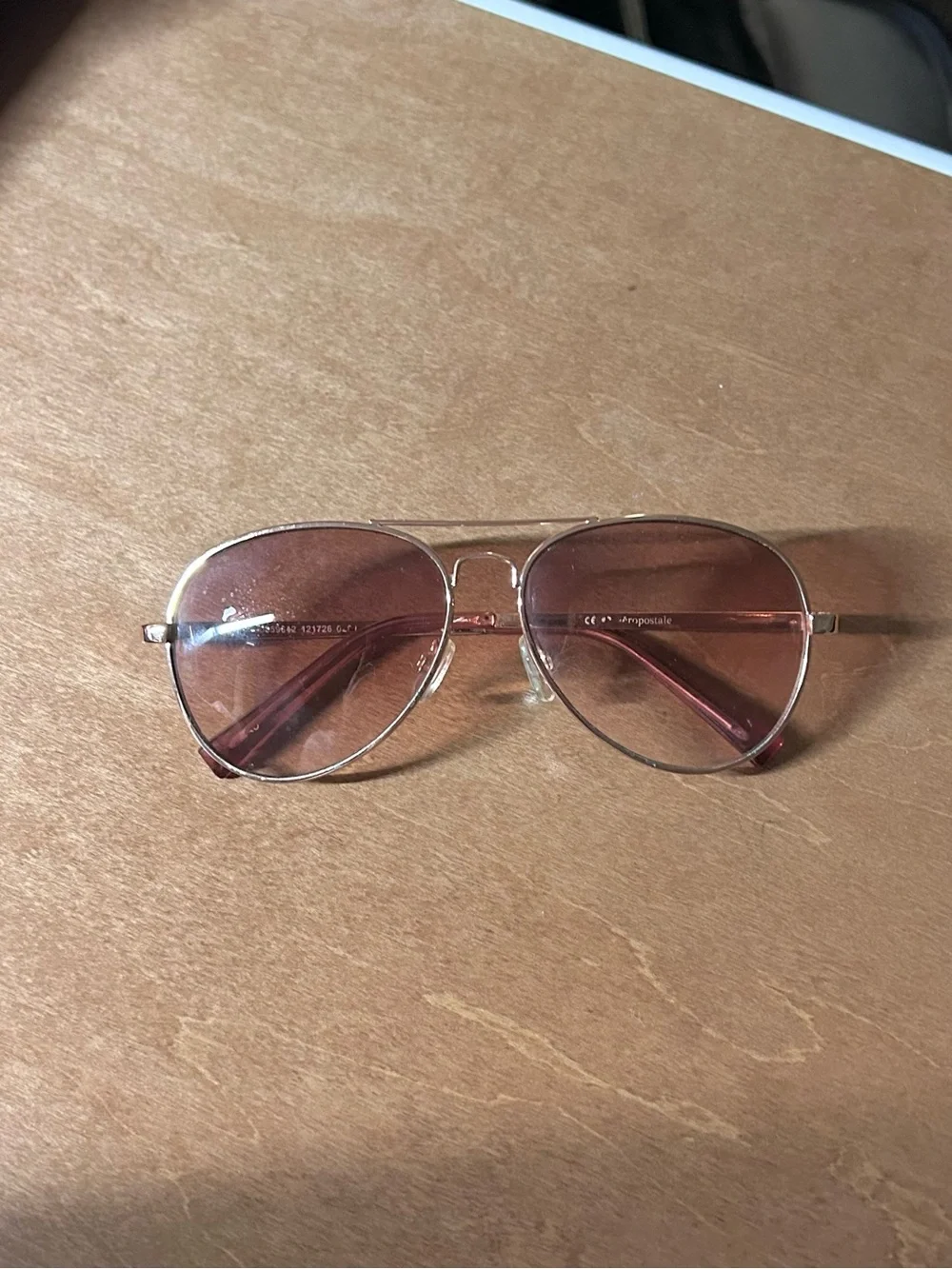 aeropostale uv rose / brown tinted sunglasses